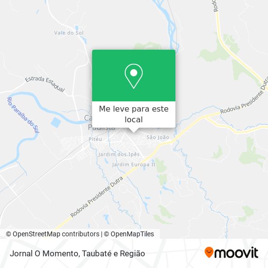 Jornal O Momento mapa