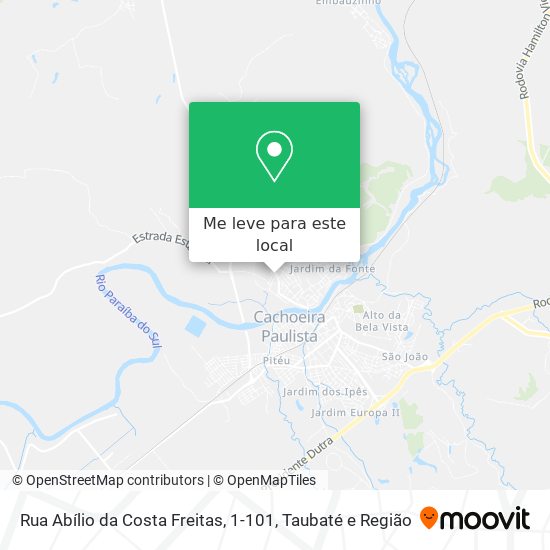 Rua Abílio da Costa Freitas, 1-101 mapa