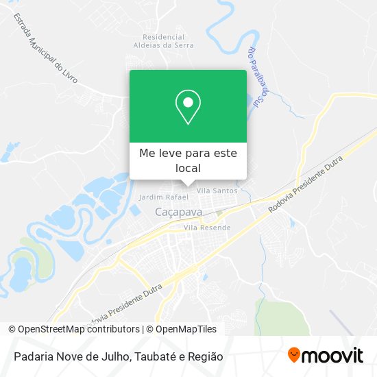 Padaria Nove de Julho mapa