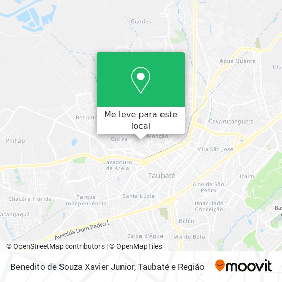 Benedito de Souza Xavier Junior mapa