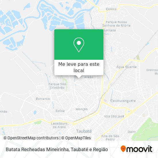 Batata Recheadas Mineirinha mapa