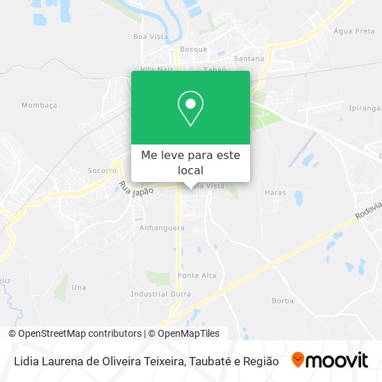 Lidia Laurena de Oliveira Teixeira mapa