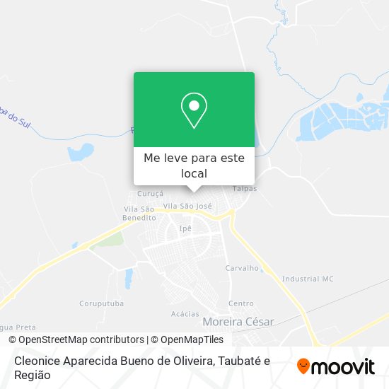 Cleonice Aparecida Bueno de Oliveira mapa