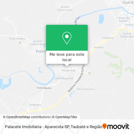 Palacete Imobiliária - Aparecida-SP mapa
