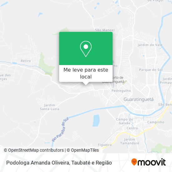 Podologa Amanda Oliveira mapa