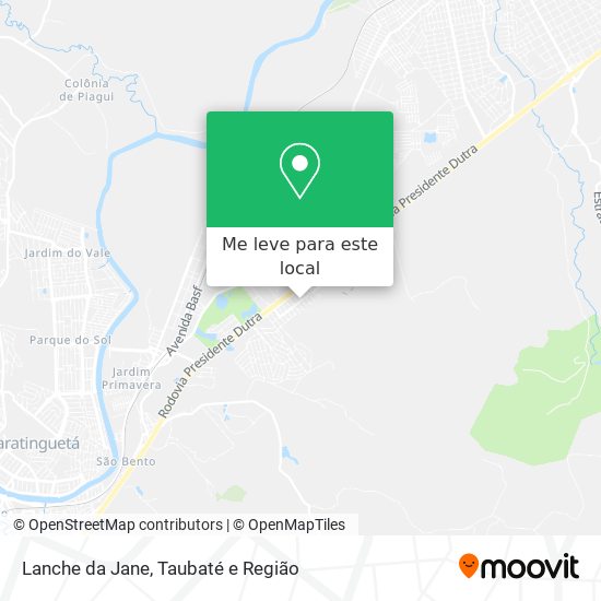 Lanche da Jane mapa