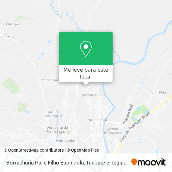 Borracharia Pai e Filho Espindola mapa