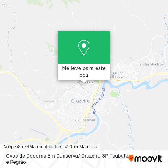Ovos de Codorna Em Conserva/ Cruzeiro-SP mapa