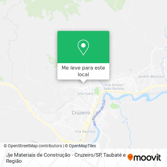 Jje Materiais de Construção - Cruzeiro / SP mapa