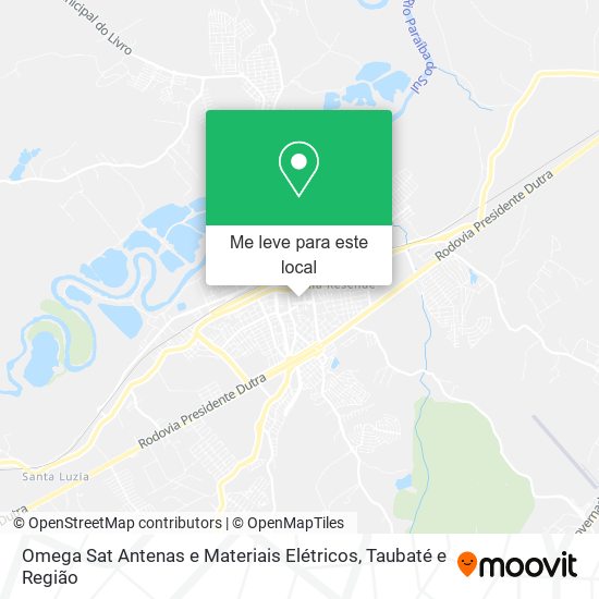 Omega Sat Antenas e Materiais Elétricos mapa