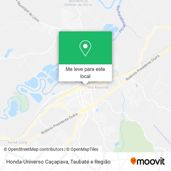 Honda-Universo Caçapava mapa