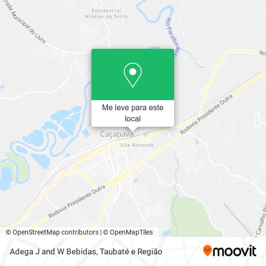Adega J and W Bebidas mapa