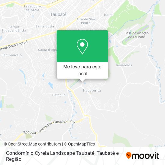 Condomínio Cyrela Landscape Taubaté mapa