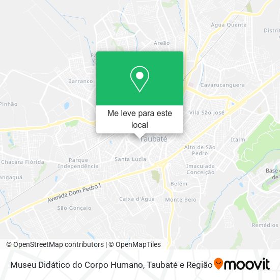 Museu Didático do Corpo Humano mapa