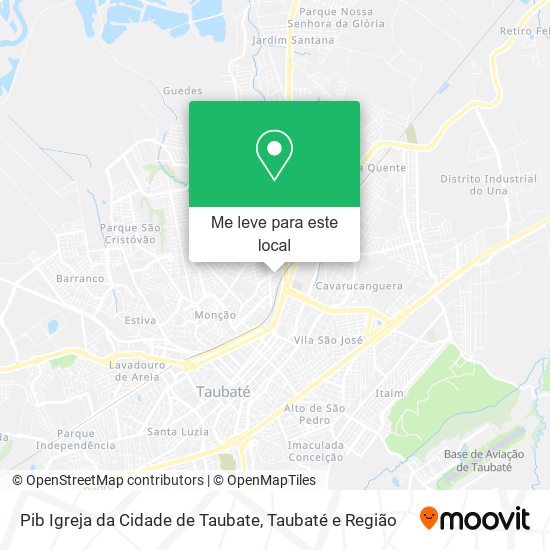Pib Igreja da Cidade de Taubate mapa
