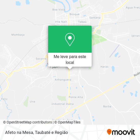 Afeto na Mesa mapa