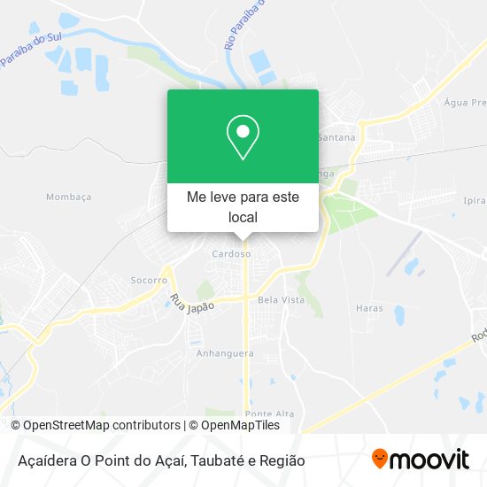 Açaídera O Point do Açaí mapa