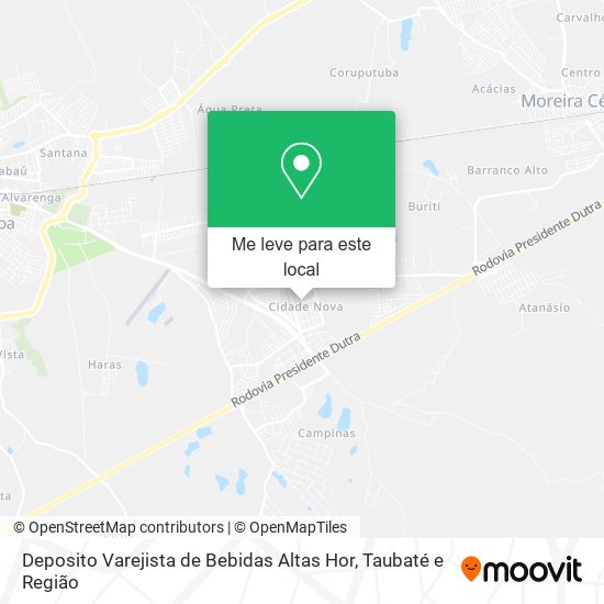 Deposito Varejista de Bebidas Altas Hor mapa