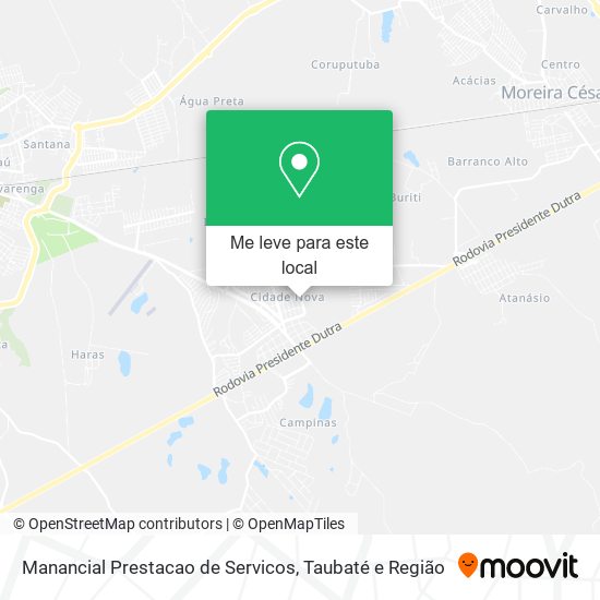 Manancial Prestacao de Servicos mapa