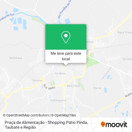 Praça de Alimentação - Shopping Pátio Pinda mapa