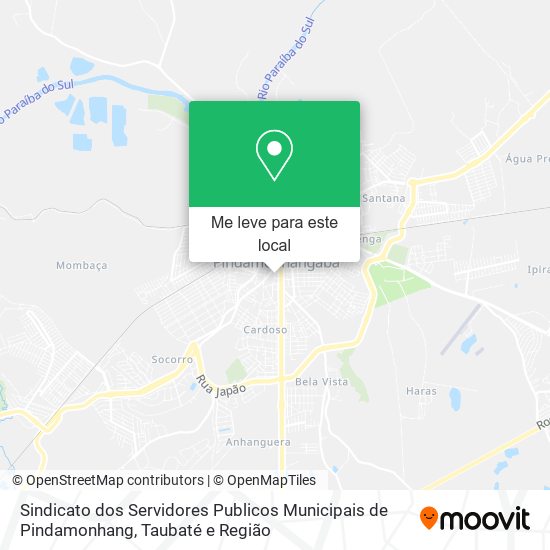 Sindicato dos Servidores Publicos Municipais de Pindamonhang mapa