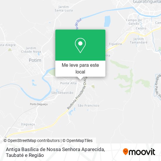 Antiga Basílica de Nossa Senhora Aparecida mapa