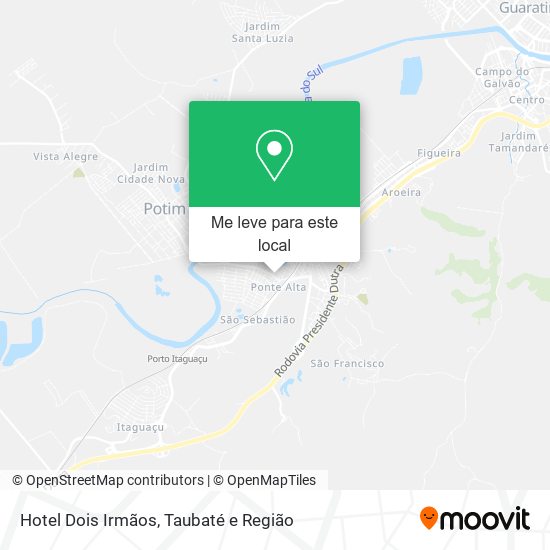 Hotel Dois Irmãos mapa