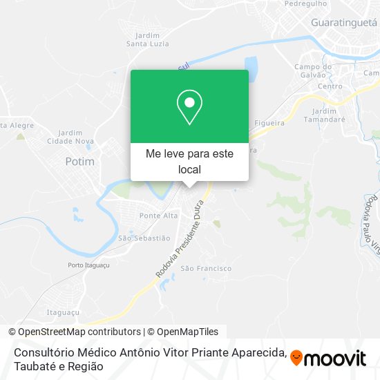 Consultório Médico Antônio Vitor Priante Aparecida mapa
