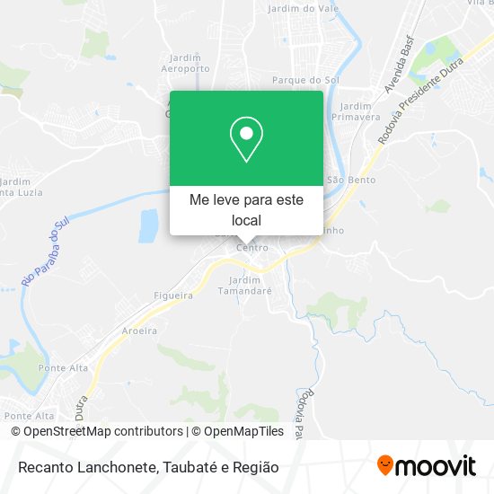 Recanto Lanchonete mapa