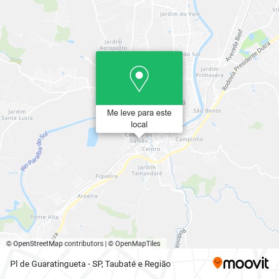 Pl de Guaratingueta - SP mapa