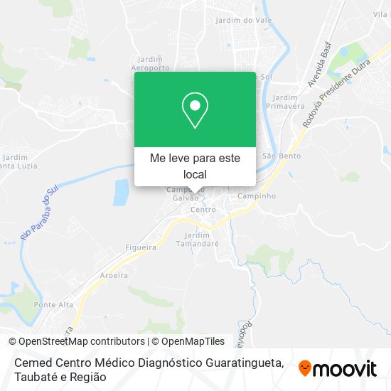 Cemed Centro Médico Diagnóstico Guaratingueta mapa