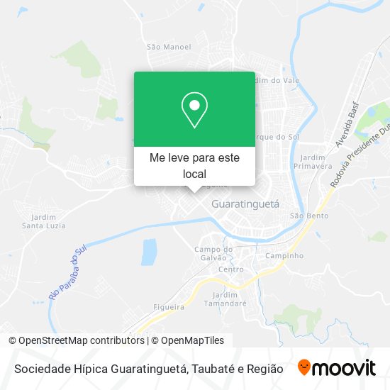 Sociedade Hípica Guaratinguetá mapa