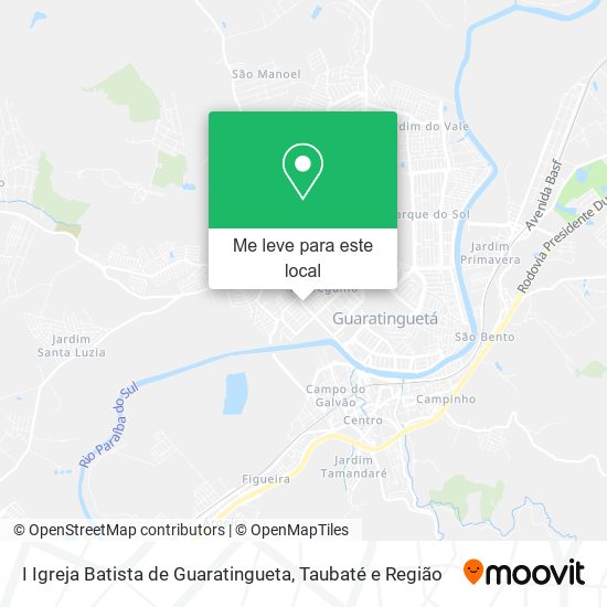 I Igreja Batista de Guaratingueta mapa