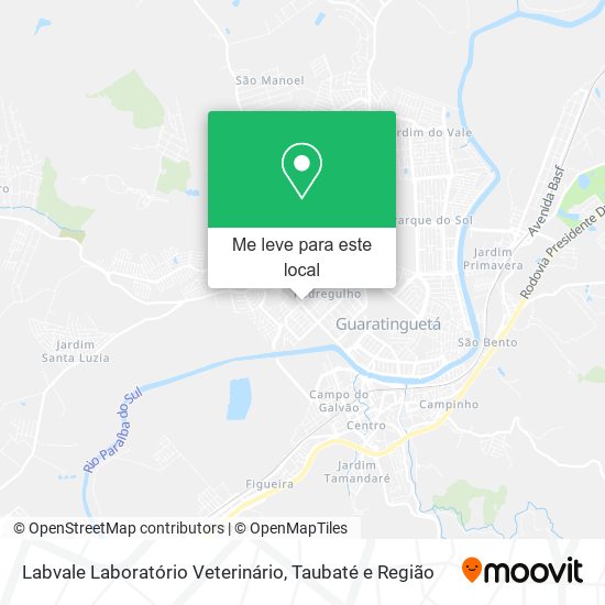 Labvale Laboratório Veterinário mapa