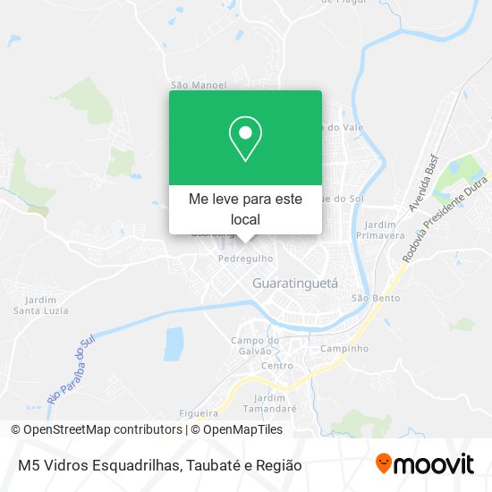 M5 Vidros Esquadrilhas mapa