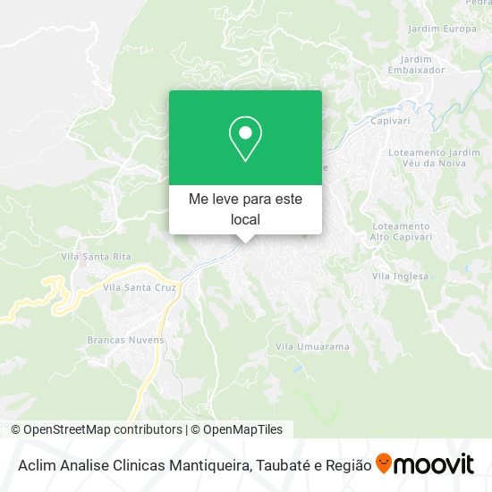 Aclim Analise Clinicas Mantiqueira mapa