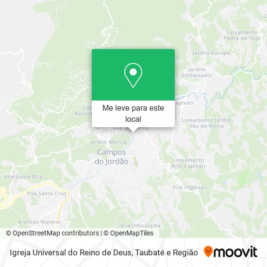 Igreja Universal do Reino de Deus mapa