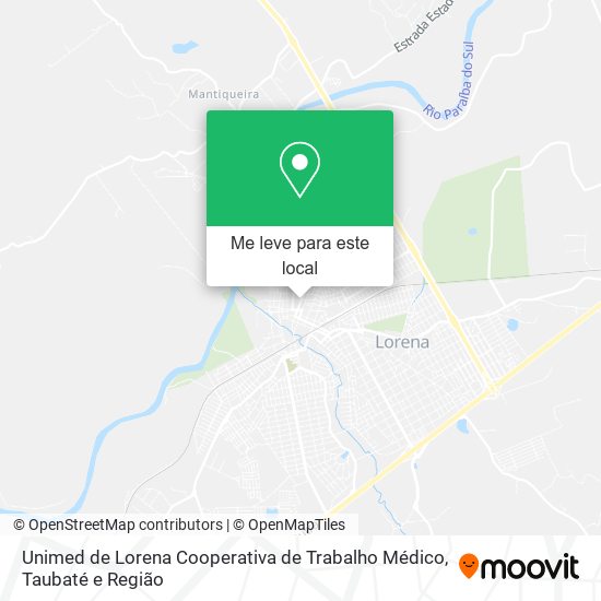 Unimed de Lorena Cooperativa de Trabalho Médico mapa