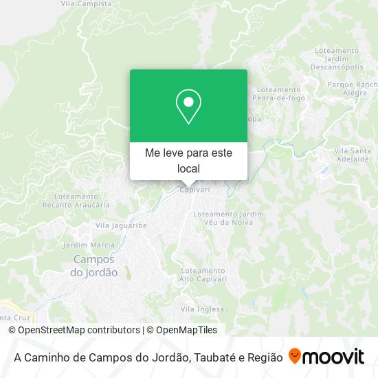 A Caminho de Campos do Jordão mapa