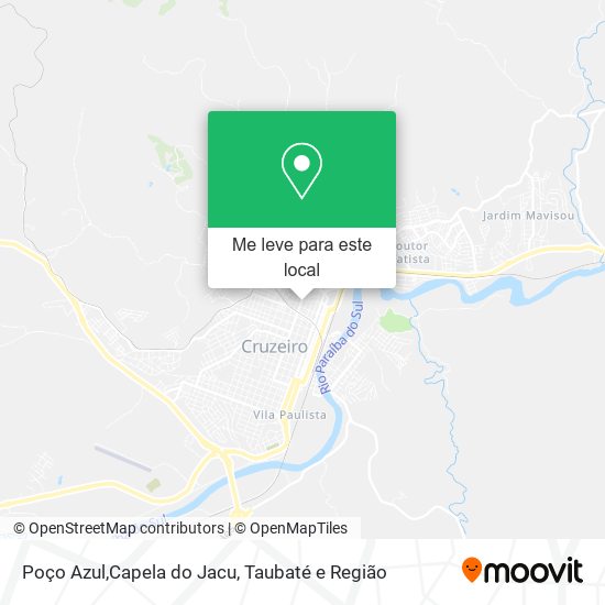 Poço Azul,Capela do Jacu mapa
