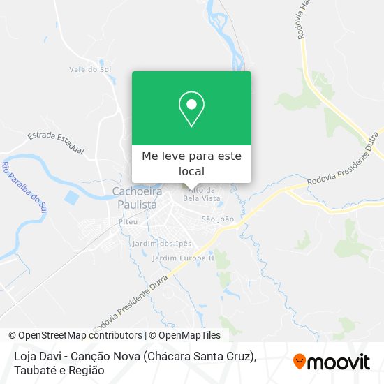 Loja Davi - Canção Nova (Chácara Santa Cruz) mapa