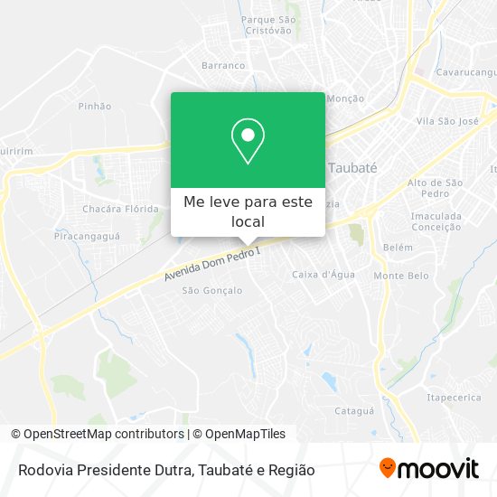 Rodovia Presidente Dutra mapa