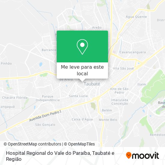 Hospital Regional do Vale do Paraíba mapa