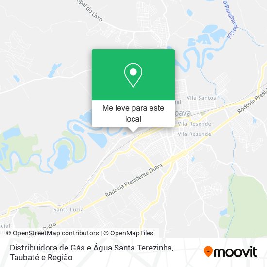 Distribuidora de Gás e Água Santa Terezinha mapa