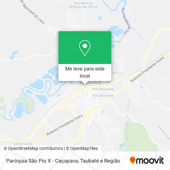 Paróquia São Pio X - Caçapava mapa