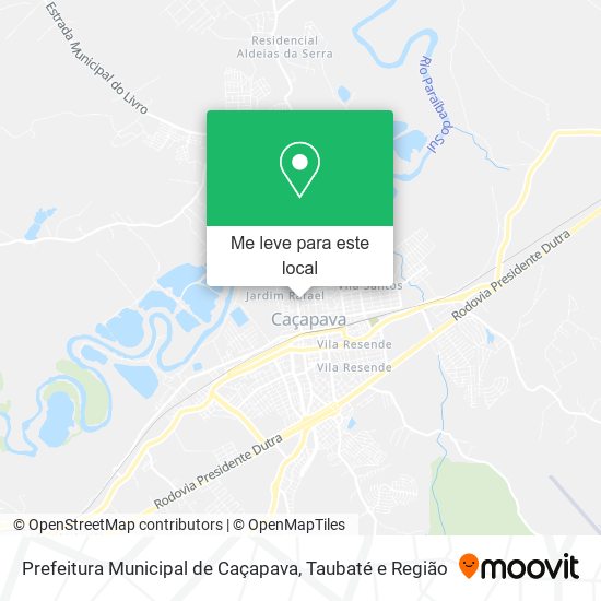 Prefeitura Municipal de Caçapava mapa