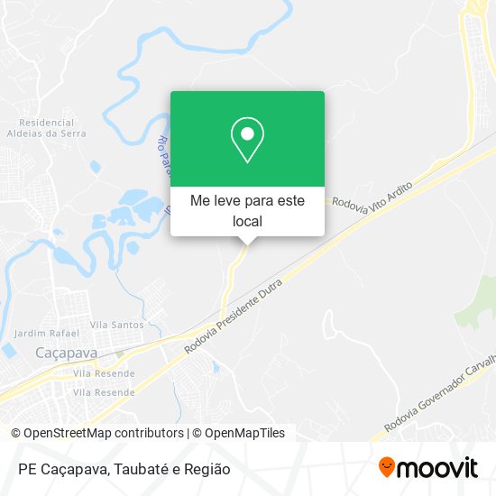 PE Caçapava mapa
