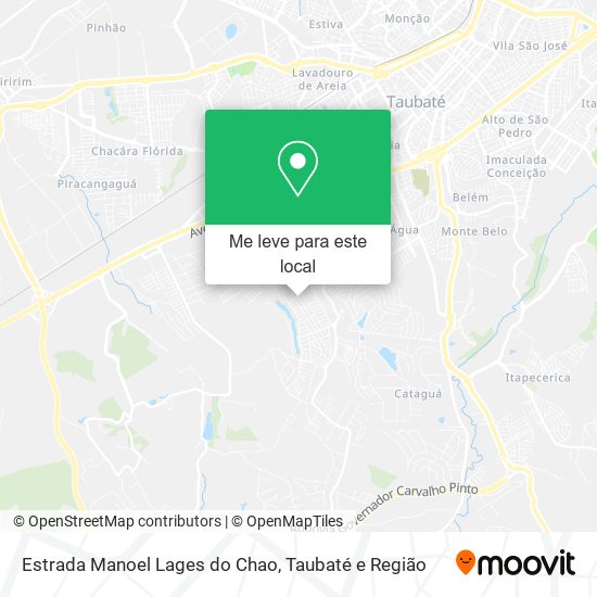 Estrada Manoel Lages do Chao mapa