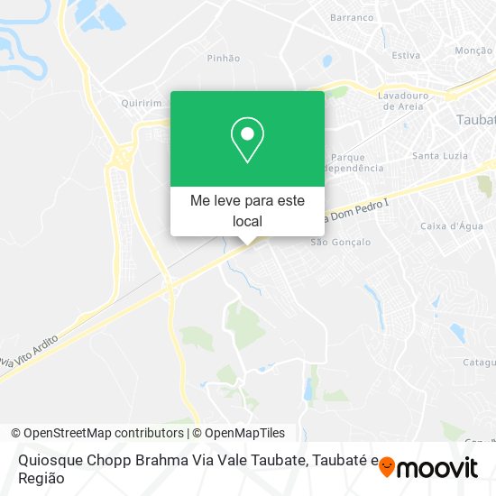 Quiosque Chopp Brahma Via Vale Taubate mapa