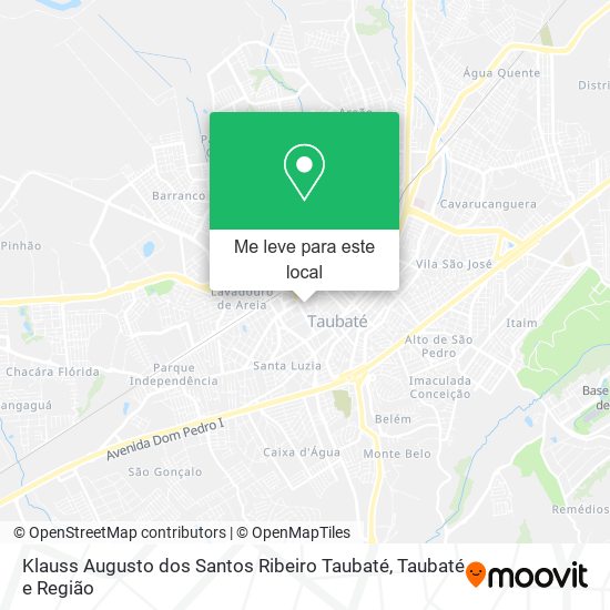 Klauss Augusto dos Santos Ribeiro Taubaté mapa